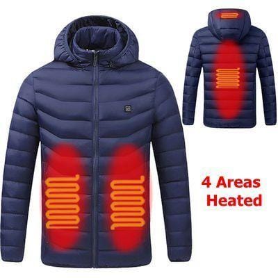 Men 9 Areas Heated Jacket USB Winter Outdoor Electric Heating Jackets Warm Sprots Thermal Coat Clothing Heatable Cotton jacket