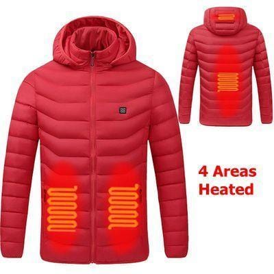 Men 9 Areas Heated Jacket USB Winter Outdoor Electric Heating Jackets Warm Sprots Thermal Coat Clothing Heatable Cotton jacket