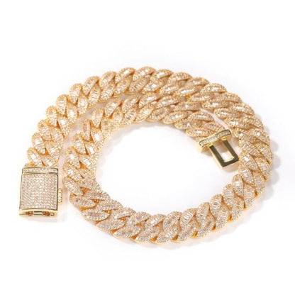 THE BLING KING Moon Square Buckle Zirconia Tennis Lovely Top Quality Hiphop Necklace Luxury Full Iced Out CZ Jewelry
