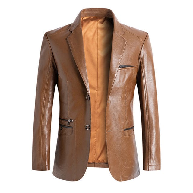 New Brand Blazers Men Spring Autumn Slim Fit Men Suit Jackets Fashion Leather Blazer Men Jacket Oversize 7XL,terno masculino