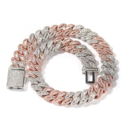 THE BLING KING Moon Square Buckle Zirconia Tennis Lovely Top Quality Hiphop Necklace Luxury Full Iced Out CZ Jewelry