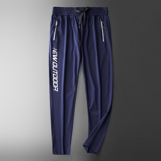 Pantaloni de sport pentru gimnastică Pantaloni de fitness subțiri pentru bărbați Pantaloni lungi pentru alergare, cu uscare rapidă, elastici, pentru antrenament pentru bărbați