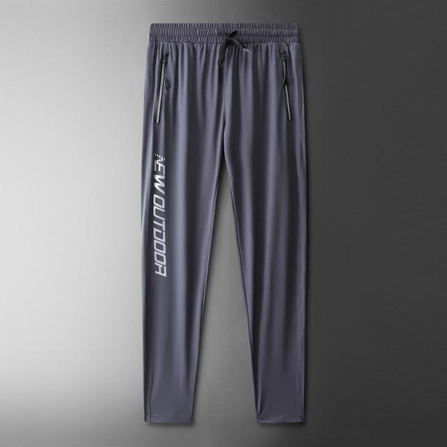 Pantaloni de sport pentru gimnastică Pantaloni de fitness subțiri pentru bărbați Pantaloni lungi pentru alergare, cu uscare rapidă, elastici, pentru antrenament pentru bărbați