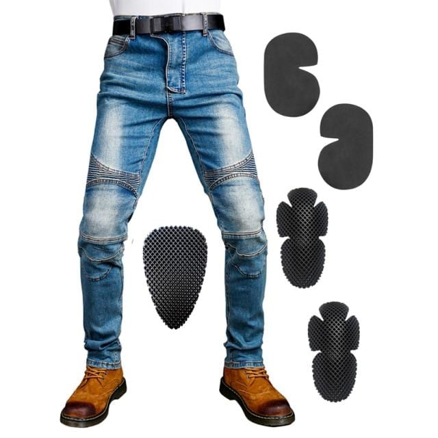 Pantaloni Motociclete Bărbați Blugi Moto Fermoar Echipament de protecție Călărie Touring Moto Pantaloni Motocross Buzunar cu fermoar Pantaloni Moto Pantaloni