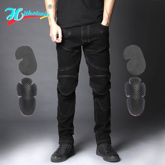 Motorcycle Pants Men Moto Jeans Zipper Protective Gear Riding Touring Motorbike Trousers Motocross Zip pocket Pants Moto Pants