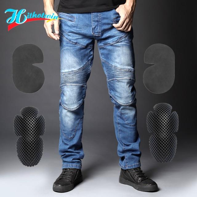 Motorcycle Pants Men Moto Jeans Zipper Protective Gear Riding Touring Motorbike Trousers Motocross Zip pocket Pants Moto Pants