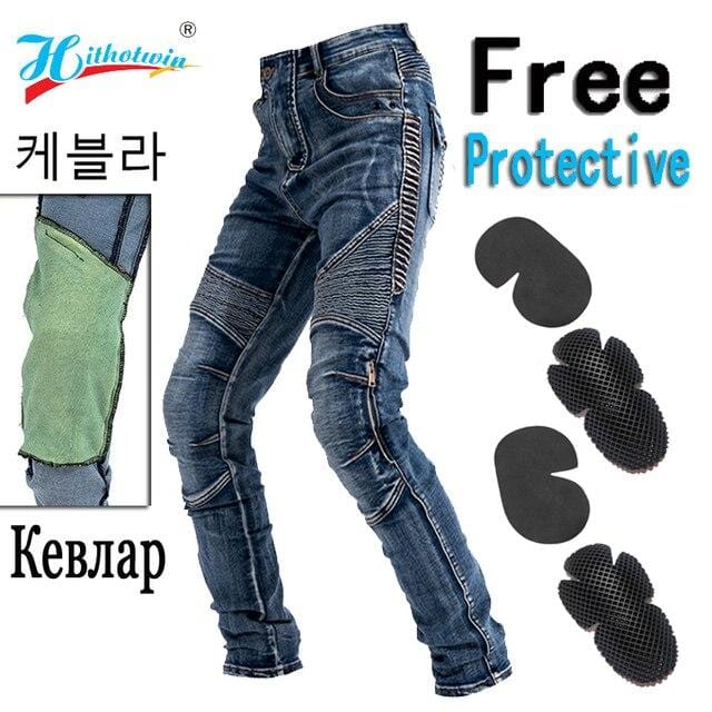 Motorcycle Pants Men Moto Jeans Zipper Protective Gear Riding Touring Motorbike Trousers Motocross Zip pocket Pants Moto Pants