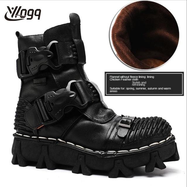 Fashion Men Motorcycle Boots Itali Riding Boot Winter Ankle Boots Military Boot Genuine Leather Safety Shoe Western Boots Cowboy