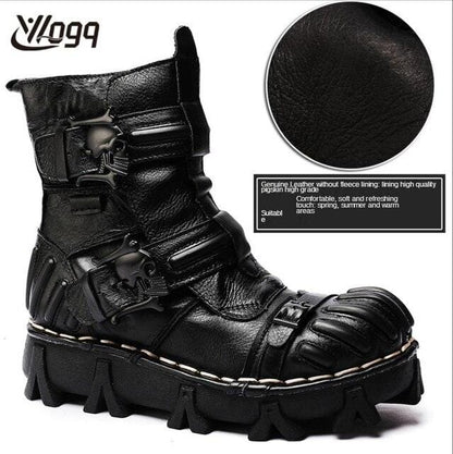 Fashion Men Motorcycle Boots Itali Riding Boot Winter Ankle Boots Military Boot Genuine Leather Safety Shoe Western Boots Cowboy