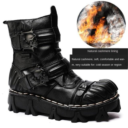 Fashion Men Motorcycle Boots Itali Riding Boot Winter Ankle Boots Military Boot Genuine Leather Safety Shoe Western Boots Cowboy