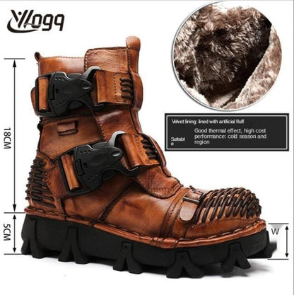 Fashion Men Motorcycle Boots Itali Riding Boot Winter Ankle Boots Military Boot Genuine Leather Safety Shoe Western Boots Cowboy