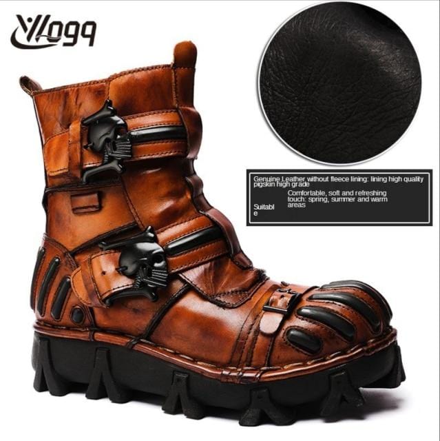 Fashion Men Motorcycle Boots Itali Riding Boot Winter Ankle Boots Military Boot Genuine Leather Safety Shoe Western Boots Cowboy