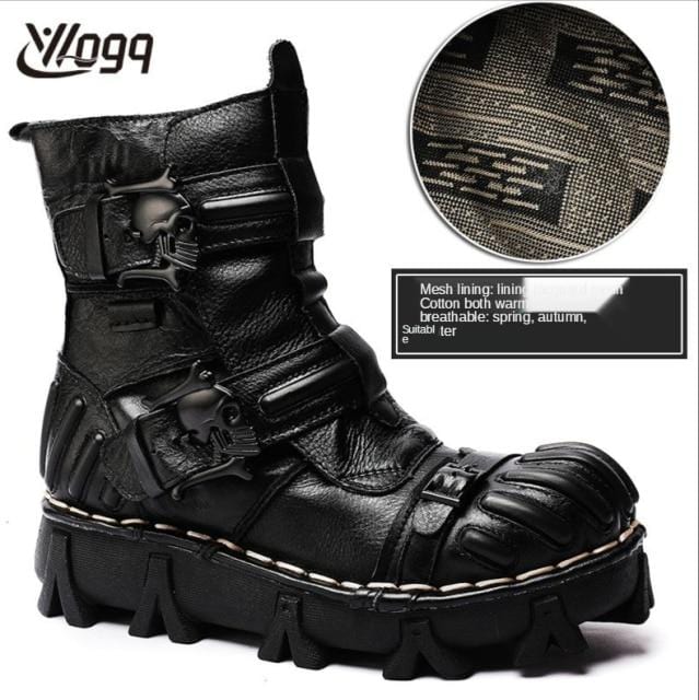 Fashion Men Motorcycle Boots Itali Riding Boot Winter Ankle Boots Military Boot Genuine Leather Safety Shoe Western Boots Cowboy