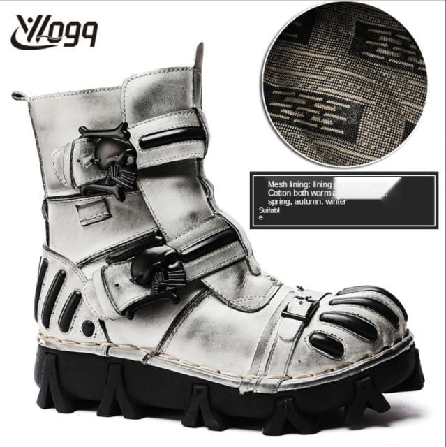 Fashion Men Motorcycle Boots Itali Riding Boot Winter Ankle Boots Military Boot Genuine Leather Safety Shoe Western Boots Cowboy