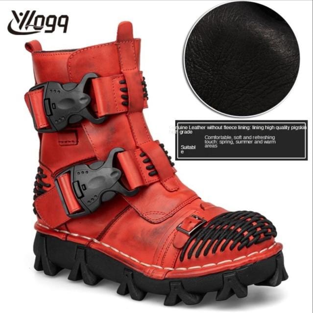 Fashion Men Motorcycle Boots Itali Riding Boot Winter Ankle Boots Military Boot Genuine Leather Safety Shoe Western Boots Cowboy