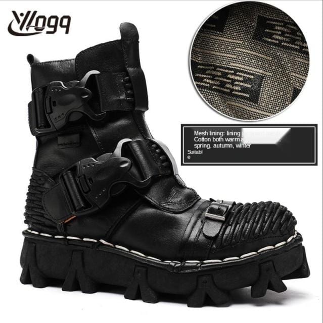 Fashion Men Motorcycle Boots Itali Riding Boot Winter Ankle Boots Military Boot Genuine Leather Safety Shoe Western Boots Cowboy