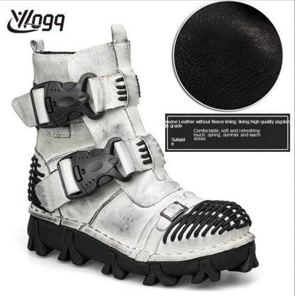 Fashion Men Motorcycle Boots Itali Riding Boot Winter Ankle Boots Military Boot Genuine Leather Safety Shoe Western Boots Cowboy