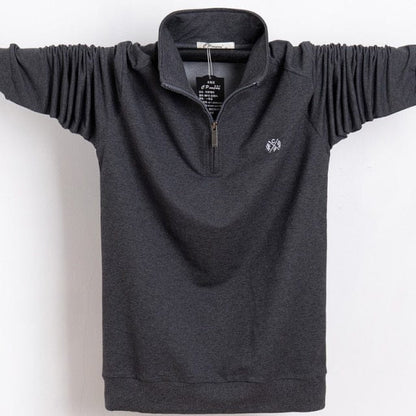Men Polo Shirt  Pure Cotton Men Business Casual Male Polo Shirt Autumn Long Sleeve Stand Collar Polo Shirt Plus Size 5XL 6XL