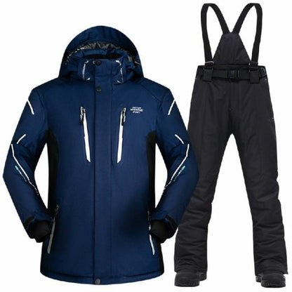 Ski Suit Men Winter  Waterproof Windproof Thicken Warm Snow Clothes Men Ski Sets Jacket Skiing And Snowboarding Suits Brands