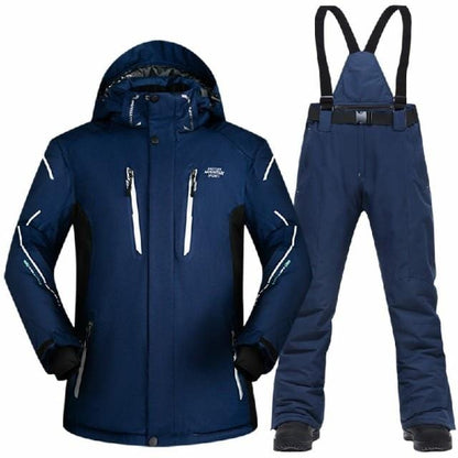 Ski Suit Men Winter  Waterproof Windproof Thicken Warm Snow Clothes Men Ski Sets Jacket Skiing And Snowboarding Suits Brands