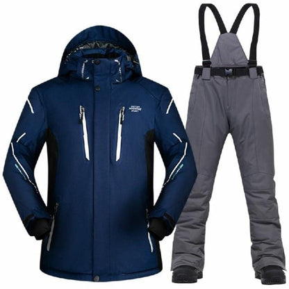 Ski Suit Men Winter  Waterproof Windproof Thicken Warm Snow Clothes Men Ski Sets Jacket Skiing And Snowboarding Suits Brands