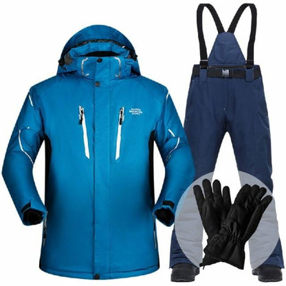 Ski Suit Men Winter  Waterproof Windproof Thicken Warm Snow Clothes Men Ski Sets Jacket Skiing And Snowboarding Suits Brands