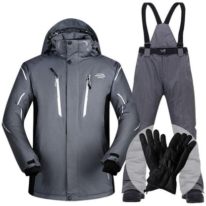 Ski Suit Men Winter  Waterproof Windproof Thicken Warm Snow Clothes Men Ski Sets Jacket Skiing And Snowboarding Suits Brands