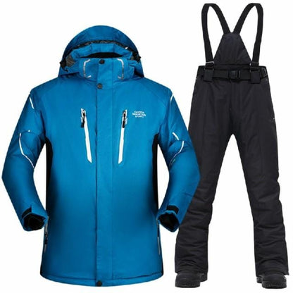 Ski Suit Men Winter  Waterproof Windproof Thicken Warm Snow Clothes Men Ski Sets Jacket Skiing And Snowboarding Suits Brands