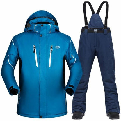 Ski Suit Men Winter  Waterproof Windproof Thicken Warm Snow Clothes Men Ski Sets Jacket Skiing And Snowboarding Suits Brands