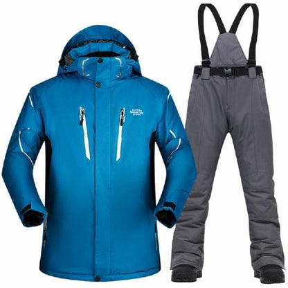 Ski Suit Men Winter  Waterproof Windproof Thicken Warm Snow Clothes Men Ski Sets Jacket Skiing And Snowboarding Suits Brands