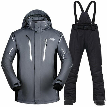 Ski Suit Men Winter  Waterproof Windproof Thicken Warm Snow Clothes Men Ski Sets Jacket Skiing And Snowboarding Suits Brands