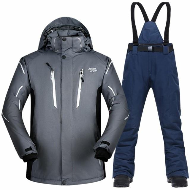 Ski Suit Men Winter 2020 Waterproof Windproof Thicken Warm Snow Clothes Men Ski Sets Jacket Skiing And Snowboarding Suits Brands