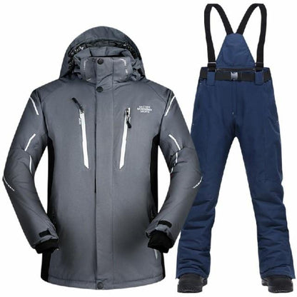 Ski Suit Men Winter  Waterproof Windproof Thicken Warm Snow Clothes Men Ski Sets Jacket Skiing And Snowboarding Suits Brands