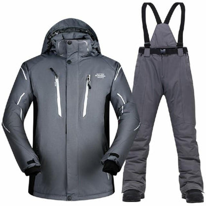 Ski Suit Men Winter  Waterproof Windproof Thicken Warm Snow Clothes Men Ski Sets Jacket Skiing And Snowboarding Suits Brands