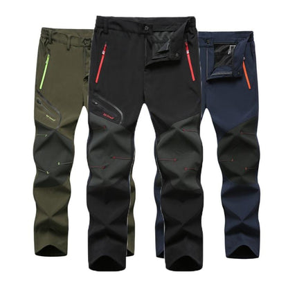 Men Winter Cold Season Hiking Trekking Fishing Camping Climbing Run Trousers Plus Size Oversized Waterproof Outdoor Fleece Pants