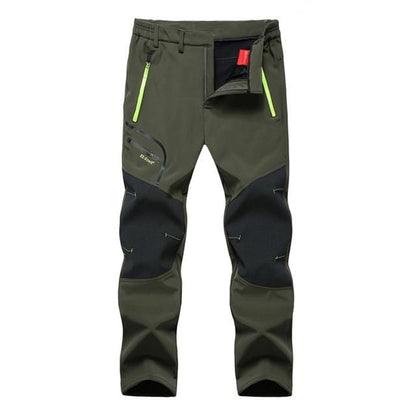 Men Winter Cold Season Hiking Trekking Fishing Camping Climbing Run Trousers Plus Size Oversized Waterproof Outdoor Fleece Pants