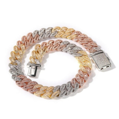 THE BLING KING Moon Square Buckle Zirconia Tennis Lovely Top Quality Hiphop Necklace Luxury Full Iced Out CZ Jewelry