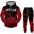 2 Pieces Sets Zipper Tracksuit Men Sweatshirt+pants Hoodie Sportwear Suit Male Camouflage Joggers Winter Sets Clothes