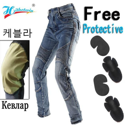 Men Motorcycle Pants Aramid Motorcycle Jeans Protective Gear Riding Touring Black Motorbike Trousers Blue Motocross Jeans