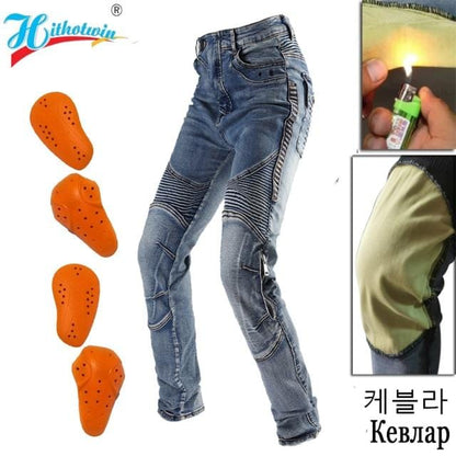 Men Motorcycle Pants Aramid Motorcycle Jeans Protective Gear Riding Touring Black Motorbike Trousers Blue Motocross Jeans