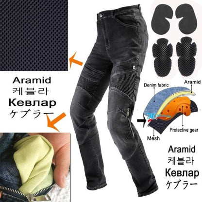 Men Motorcycle Pants Aramid Motorcycle Jeans Protective Gear Riding Touring Black Motorbike Trousers Blue Motocross Jeans