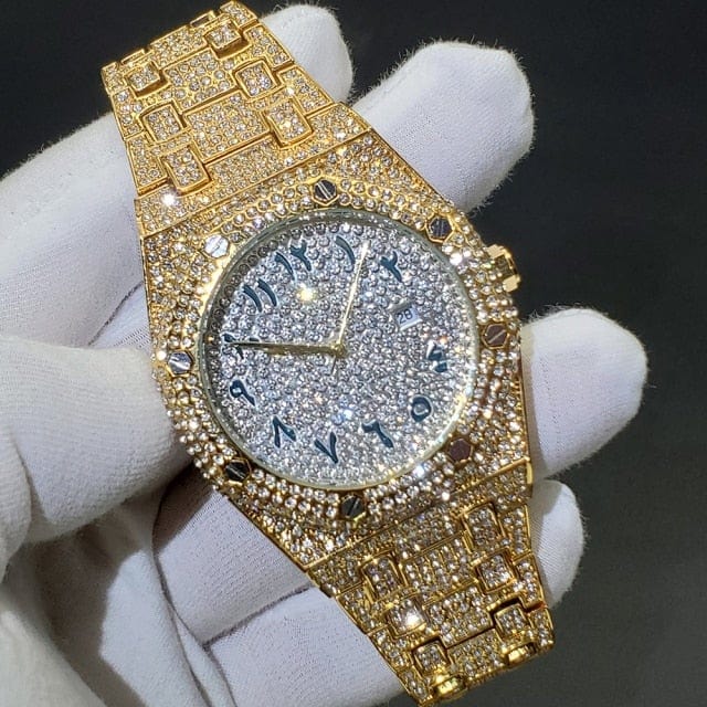 Ceasuri unice pentru bărbați Ceas de mână cu cuarț cu dată Ceas din oțel inoxidabil din aur roz pentru bijuterii pentru bărbați