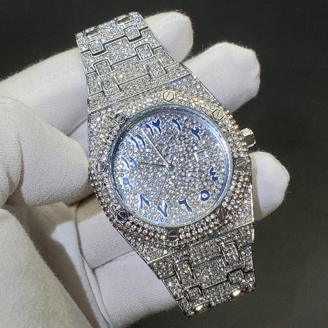 Unique  Mens Watches Date Quartz Wristwatch Rose Gold Stainless Steel Watch For Men Jewelry