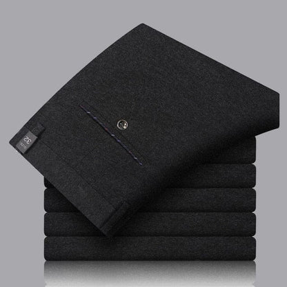 Top Quality Brushed Winter  New Brand Fashion Korean Comfortable Long Casual Pants Men Business Trousers Mens Clothes  Big S