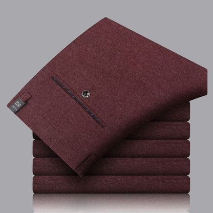 Top Quality Brushed Winter  New Brand Fashion Korean Comfortable Long Casual Pants Men Business Trousers Mens Clothes  Big S
