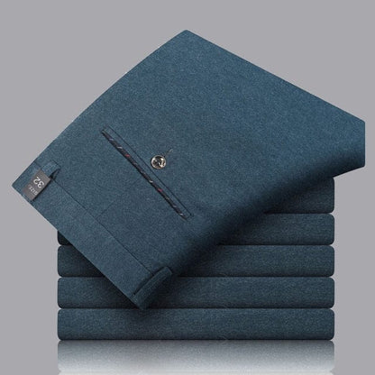 Top Quality Brushed Winter  New Brand Fashion Korean Comfortable Long Casual Pants Men Business Trousers Mens Clothes  Big S