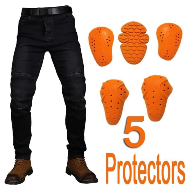 Pantaloni de motociclist Pantaloni de ciclism Blugi de curse cu 5 echipament de protecție anti-cădere Pantaloni de motocross