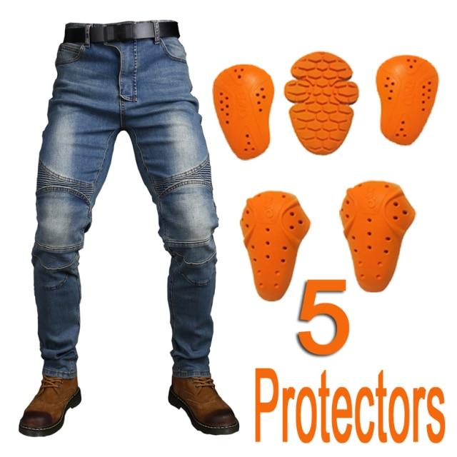 Motorcycle Rider Pants Cycling Pants Racing Jeans With 5 Anti-Fall Protective Gear Moto Motocross Trousers