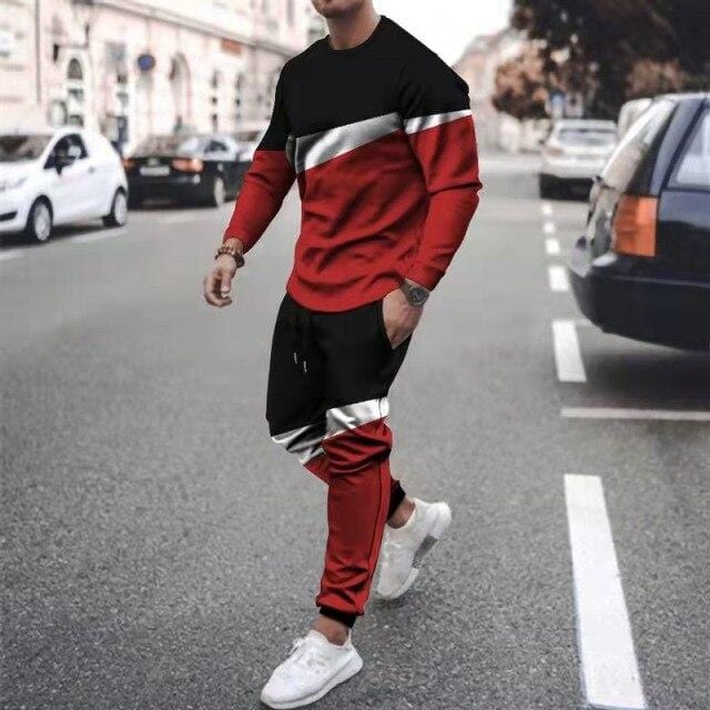 Treninguri Bărbați Îmbrăcăminte sport Nouă primăvară Toamnă Seturi 2 piese Costum sport cu imprimeu Caracatiță Tricou+Pantaloni Hanoră Haine moda masculină