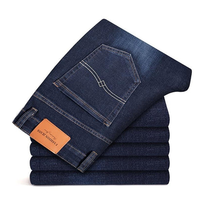 Autumn And Winter New Men'S Loose Jeans Classic Fashion All-Match Street Wear Casual Denim Trousers Male Brand Thick Pants